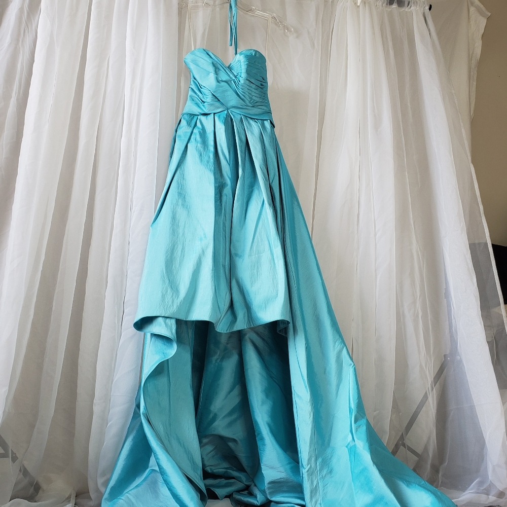 Blue High Low Formal Dress